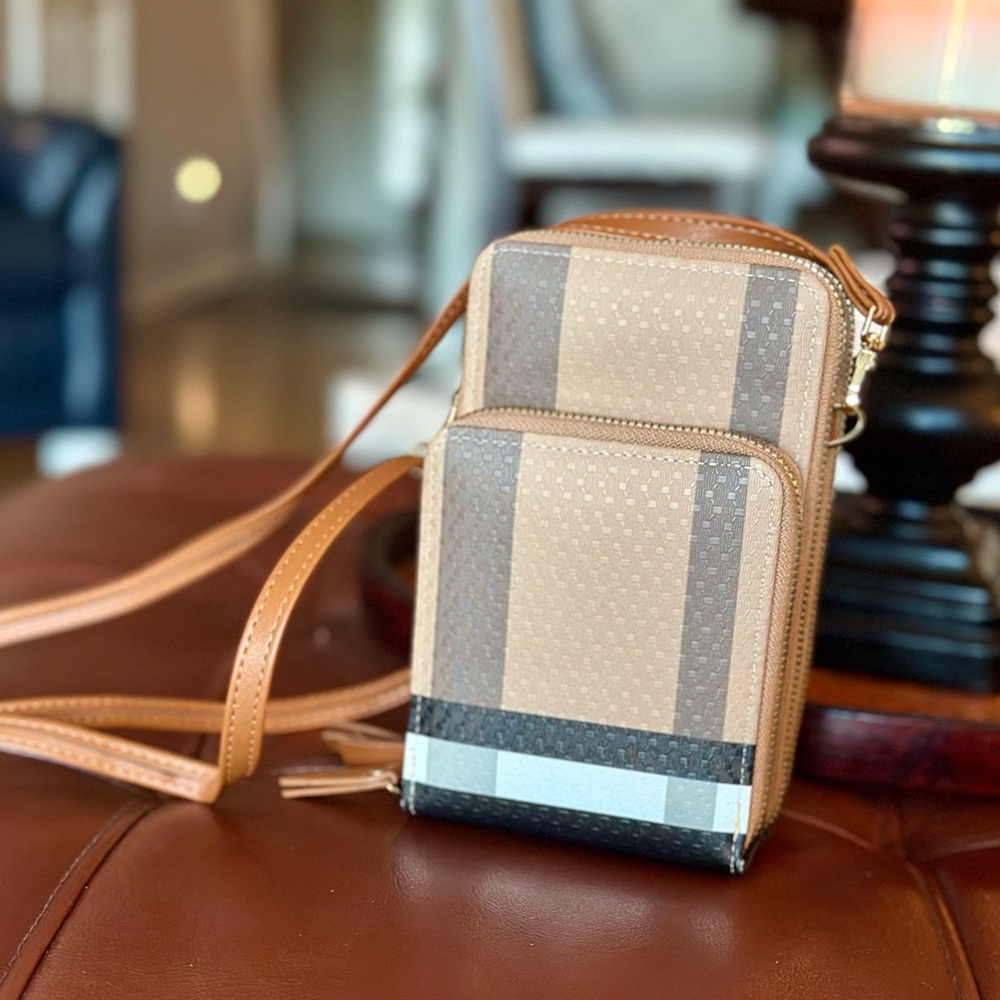 Unbranded Crossbody Bag, Cell Phone, Credit Card, And Small Accessories